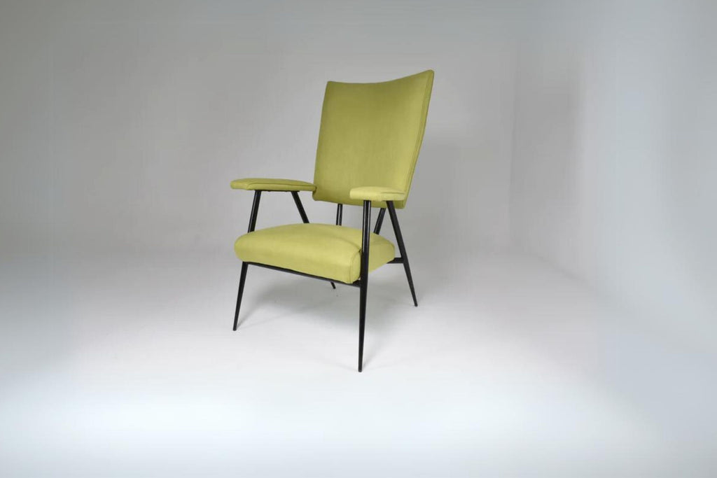 French Mid-Century Steel Armchair, 1950's