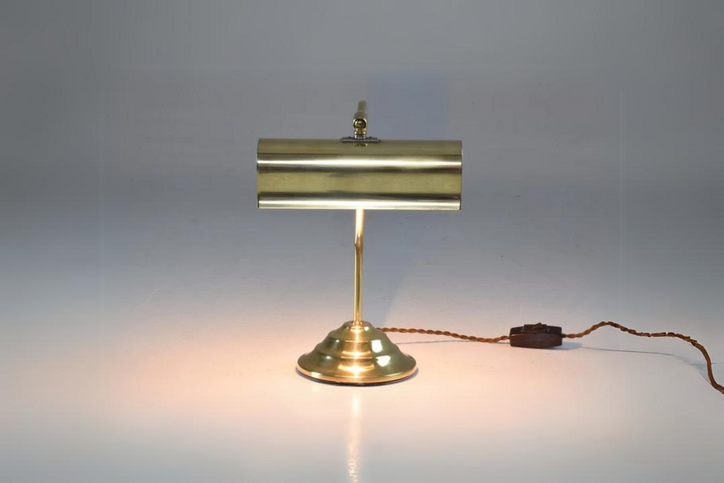 French Midcentury Brass Piano Lamp, 1950-1960