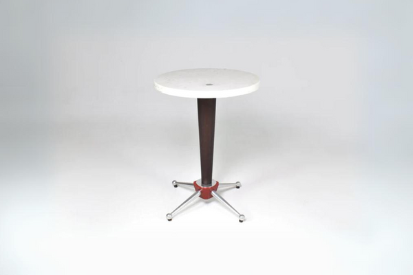 1950's French Stainless Steel Marble Table