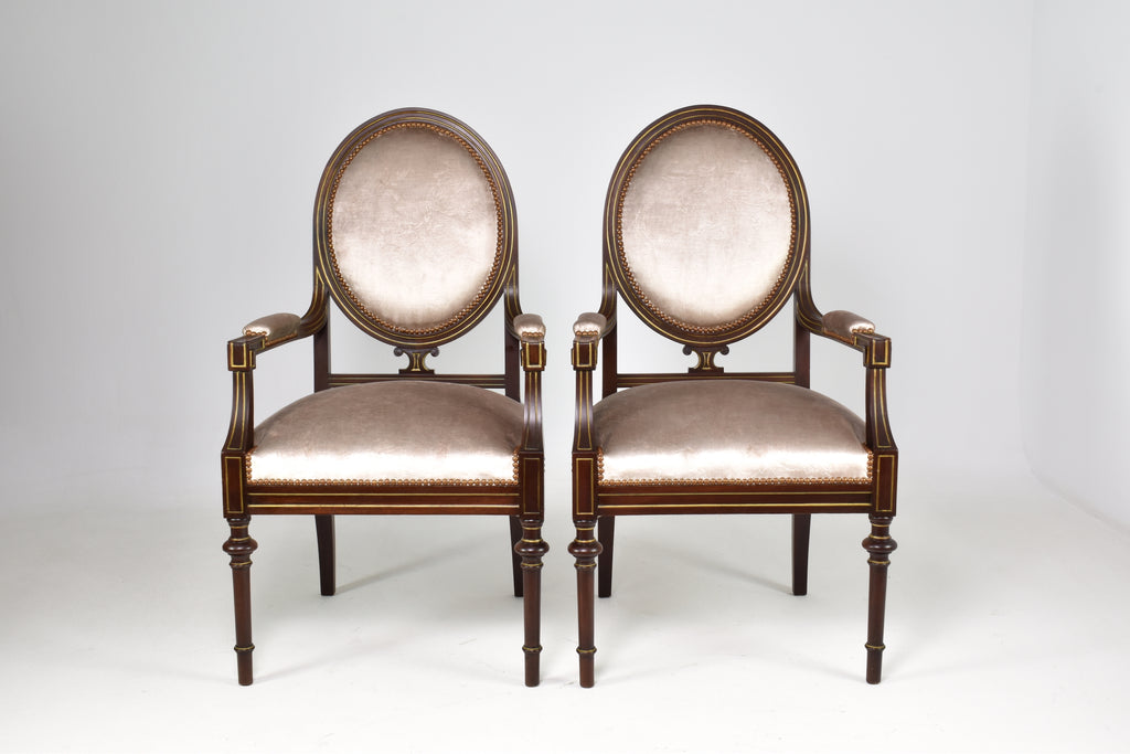 Pair of French 1960s Louis XVI Armchairs