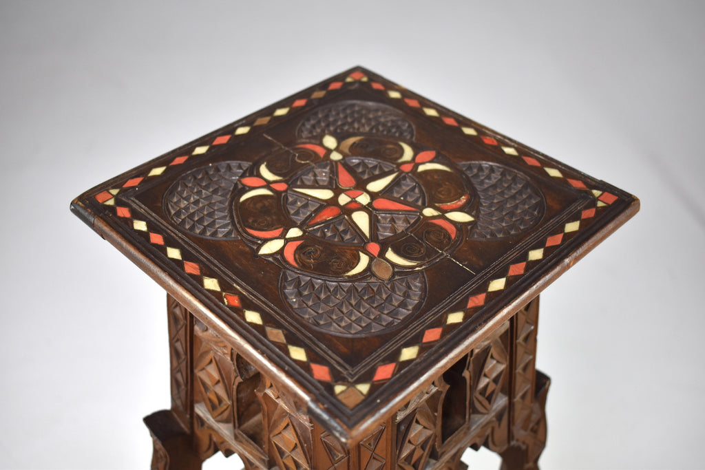 Exquisite Pair of 1930's Moorish Pedestal tables