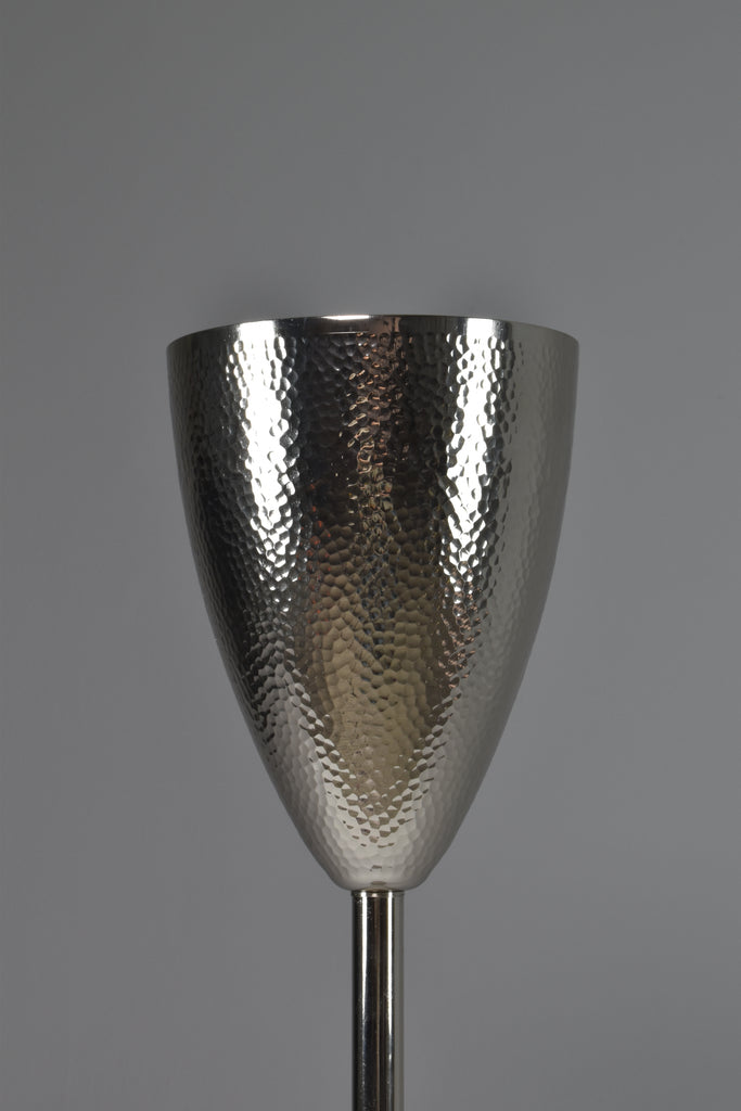 Contemporary Hammered Nickel Brass Champagne Bucket Stand