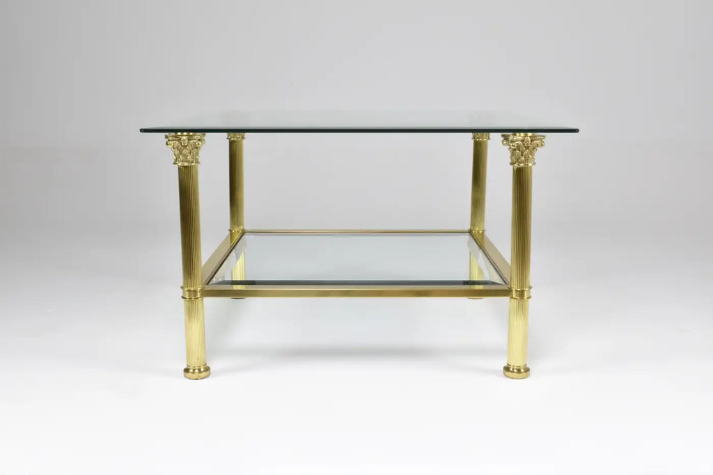 Pair of French Hollywood Regenc Coffee Tables Attributed to Maison Jansen, 1980s