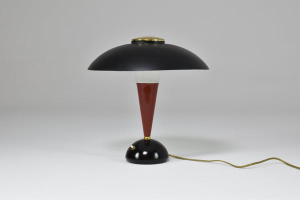 Italian Metal Art Deco Table Lamp, 1960s