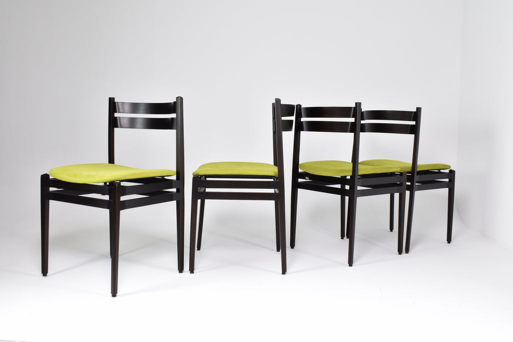Set of 8 1960's Italian 107 Dining Chairs by Gianfranco Frattini for Cassina