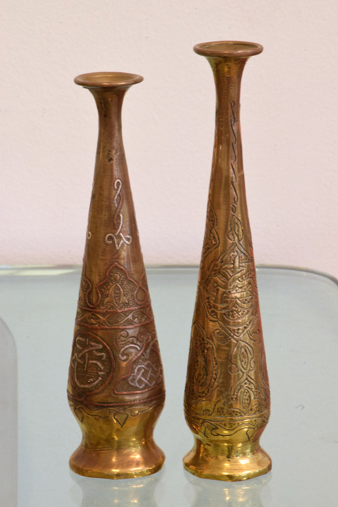 Antique Islamic Syrian Single Flower Vases, Set of Five