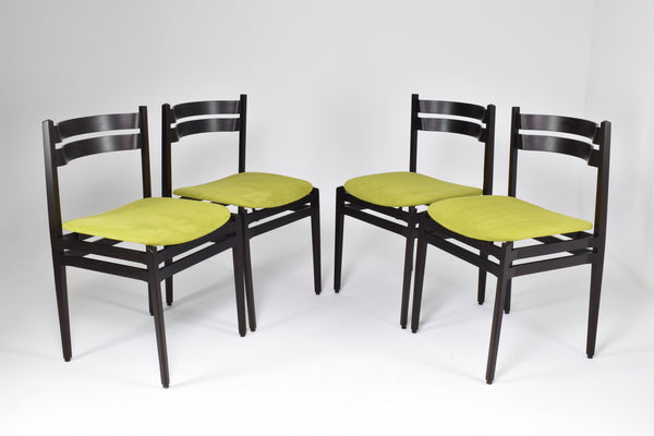 Set of 8 1960's Italian 107 Dining Chairs by Gianfranco Frattini for Cassina