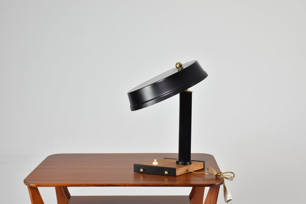 Italian Metal Table Lamp Attributed to Oscar Torlasco, 1950s