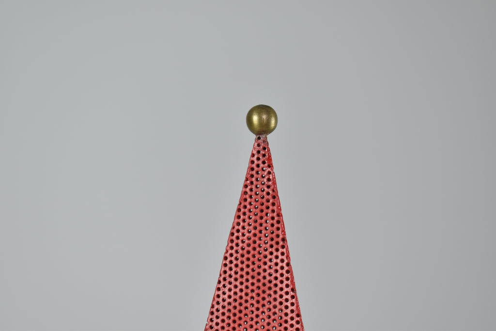 French Perforated Metal Table Lamp by Mathieu Matégot, 1950s