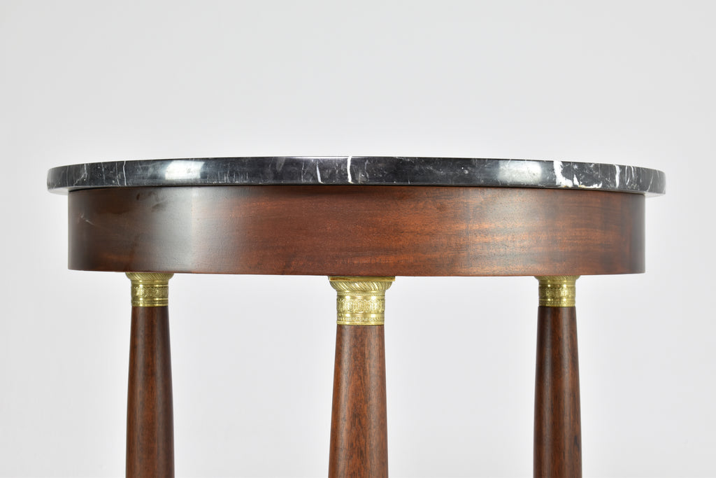 1890's French Marble Pedestal Table