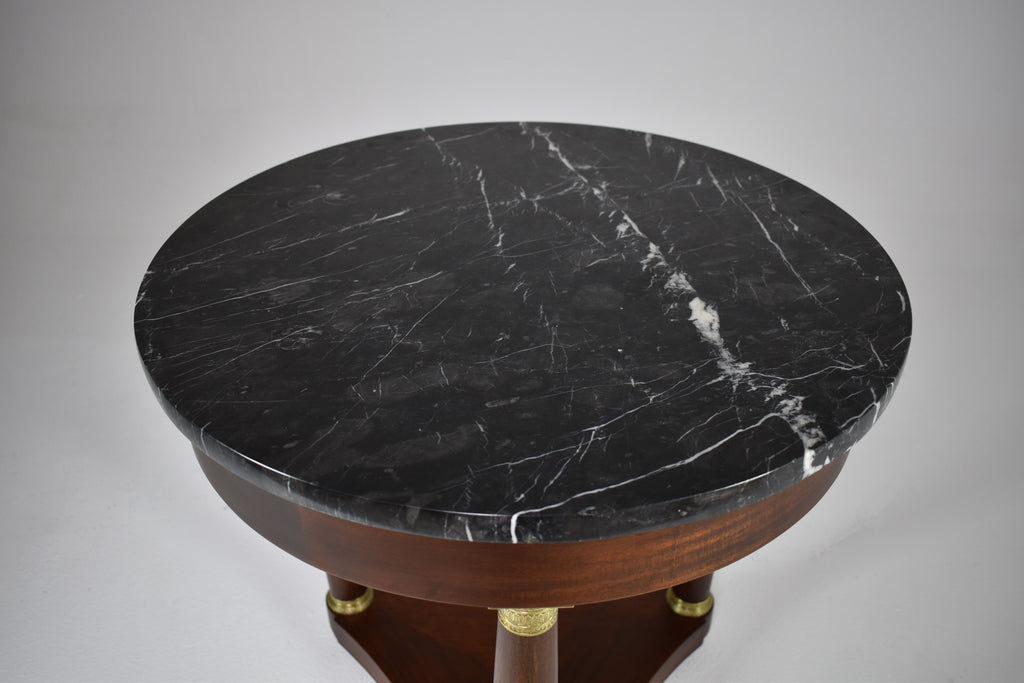 1890's French Marble Pedestal Table