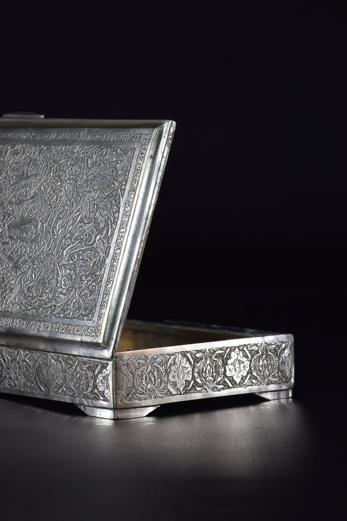 1960s Rectangular Sterling Silver Jewelry Box