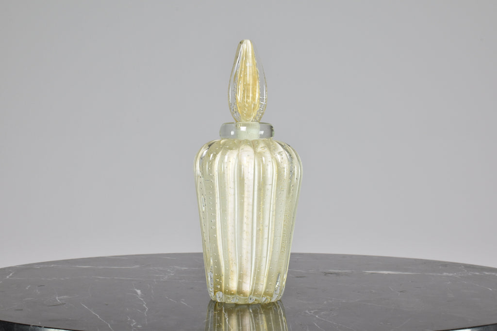 Set of Italian Glass Art Perfume and Powder Bottles by Alfredo Barbini, 1950s