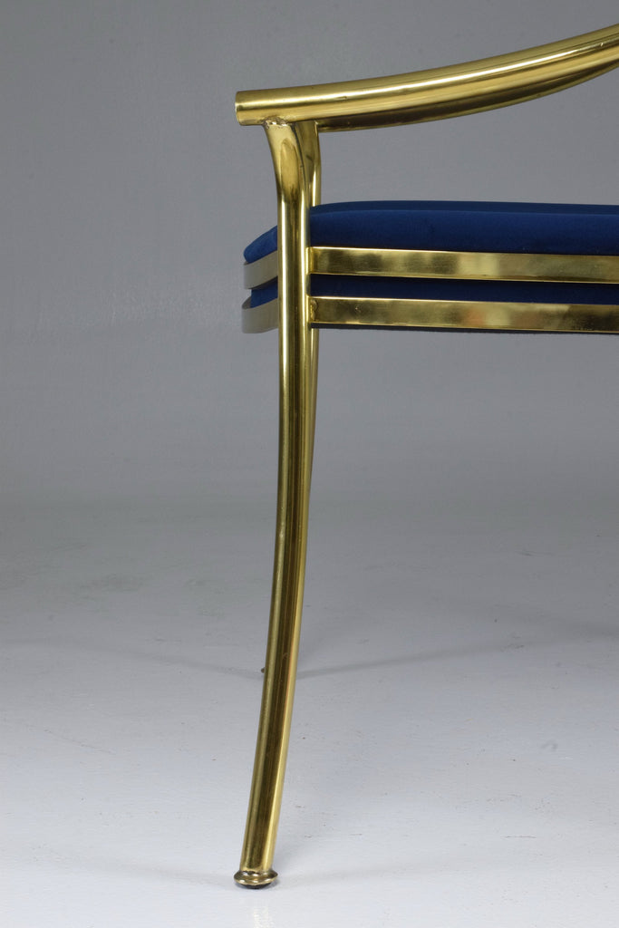 20th Century Italian Brass Armchair, 1970-1980
