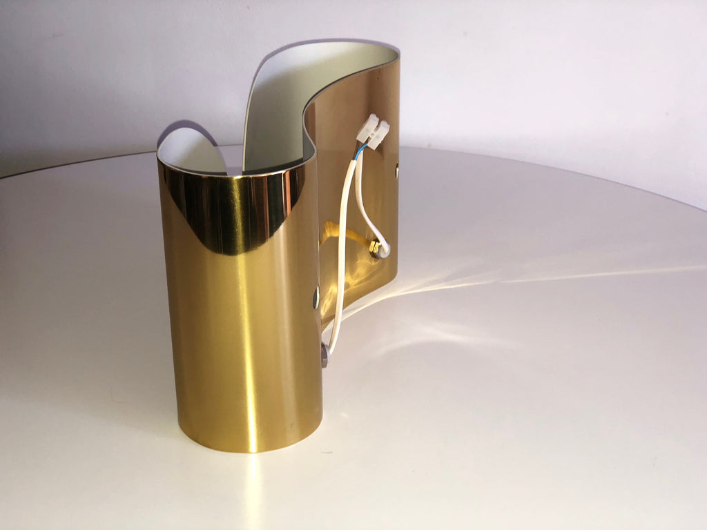 20th Century Italian Foglio Brass Sconces for Flos - Spirit Gallery 