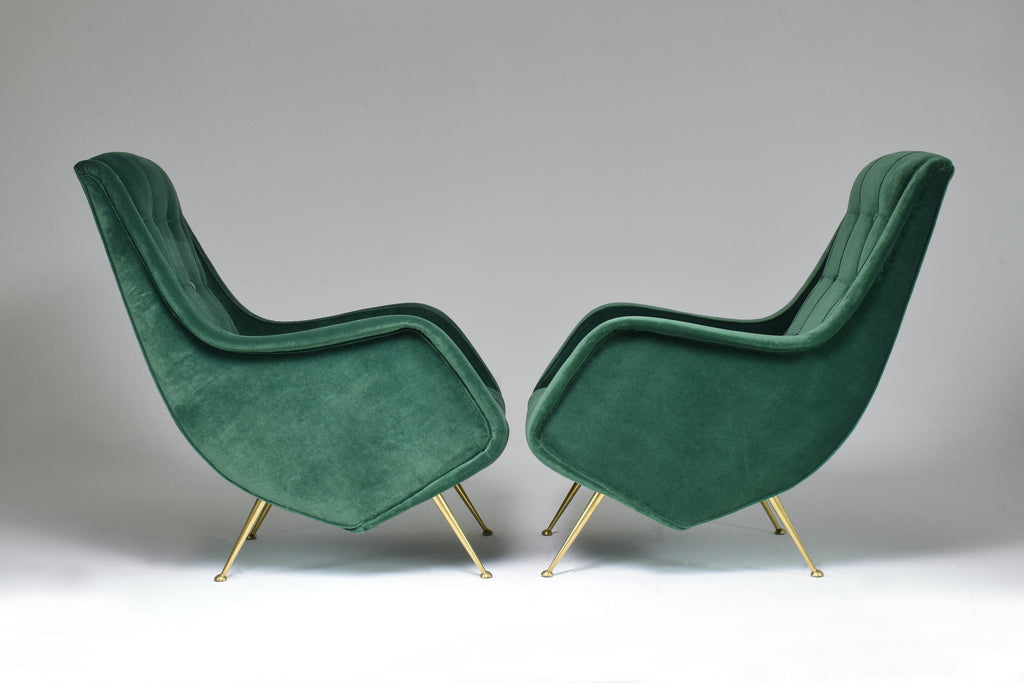 1950's Pair of Italian Midcentury Armchairs by Aldo Morbelli - Spirit Gallery 