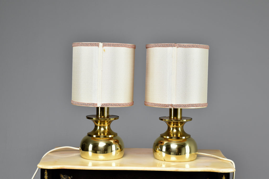 Pair of Italian 1960's Brass Table Lamps by Goffredo Reggiani