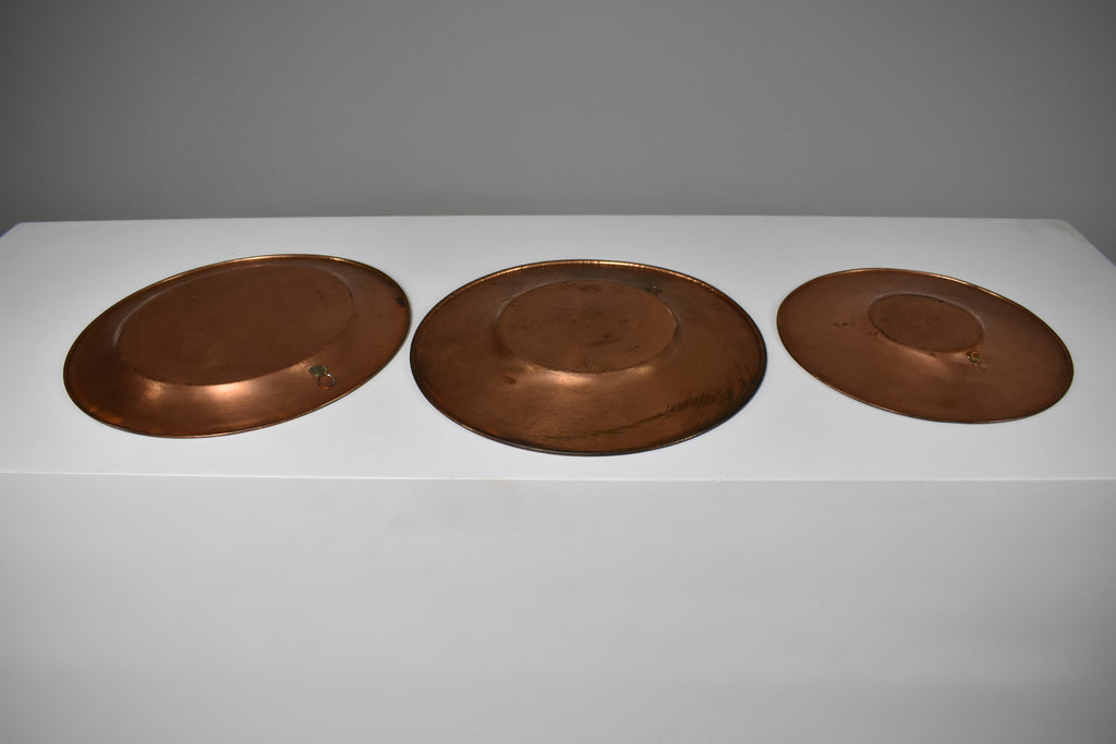 1980's Enameled Cloisonne Brass Decorative Dish Bowls - Spirit Gallery 