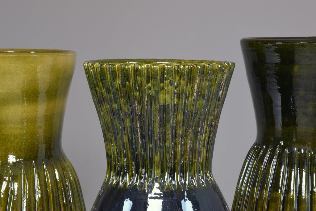 Karla Dark Green Tall Ceramic Vase - Spirit Gallery 