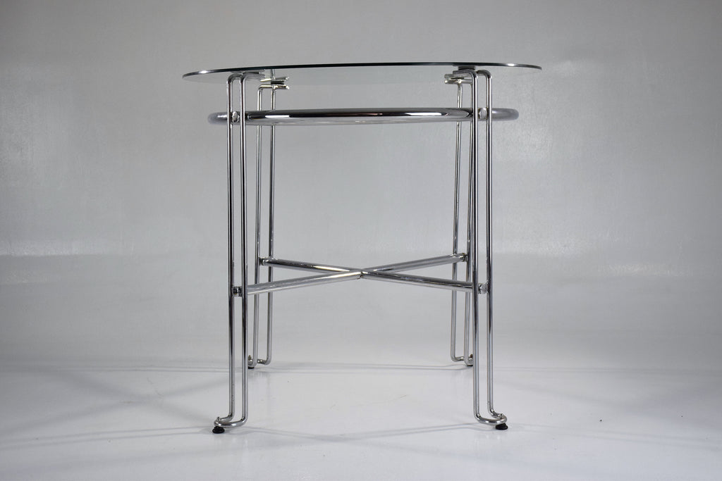 French Vintage Chrome Steel Side Tables, France, 1970's - Spirit Gallery 