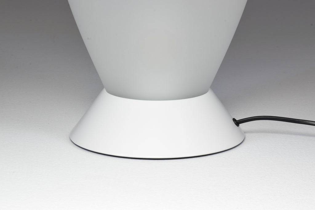 1970s Carlo Nason Table Lamp In White Murano Glass - Spirit Gallery 