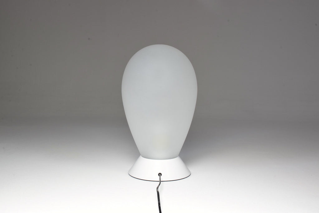 1970s Carlo Nason Table Lamp In White Murano Glass - Spirit Gallery 