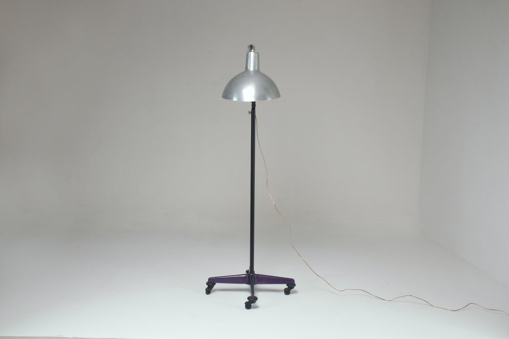 1950's French Doctor's Steel Articulating Floor Lamp - Spirit Gallery 