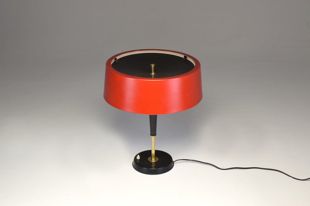 1950s Midcentury Modern Italian Oscar Torlasco Brass Table Lamp - Spirit Gallery 