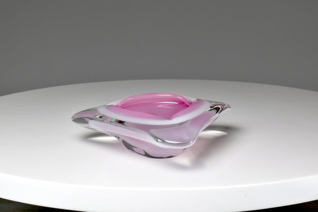 1980's Murano Sommerso Ashtray by Oball - Spirit Gallery 