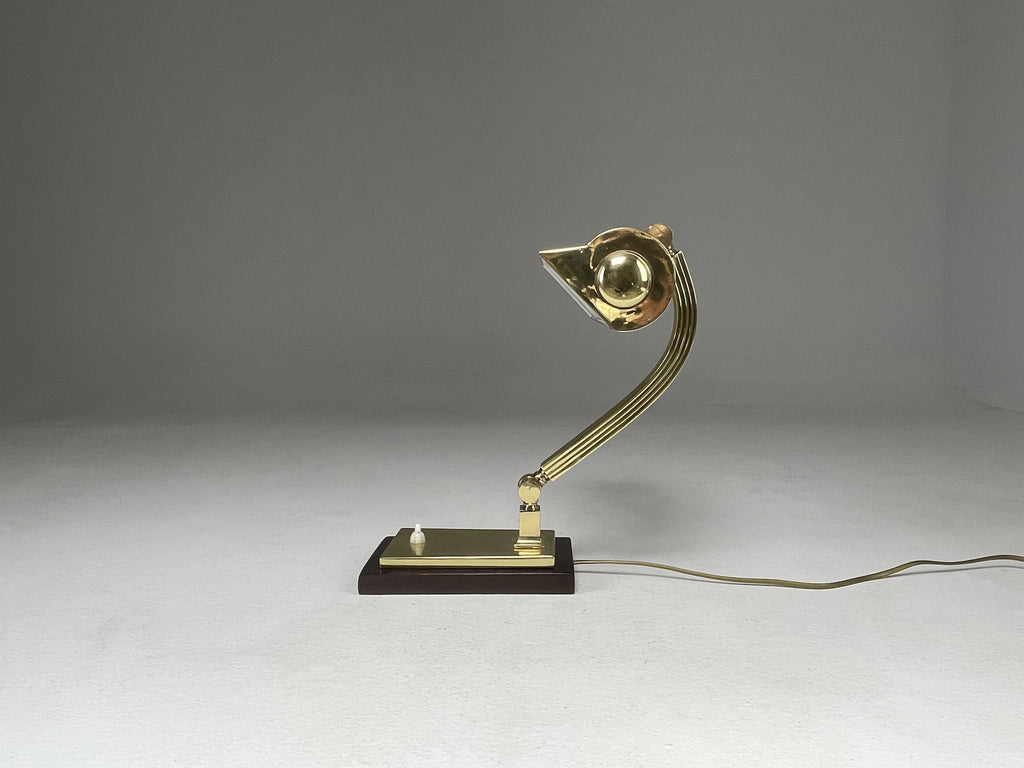 1930's Italian Art Deco Banker Lamp - Spirit Gallery 