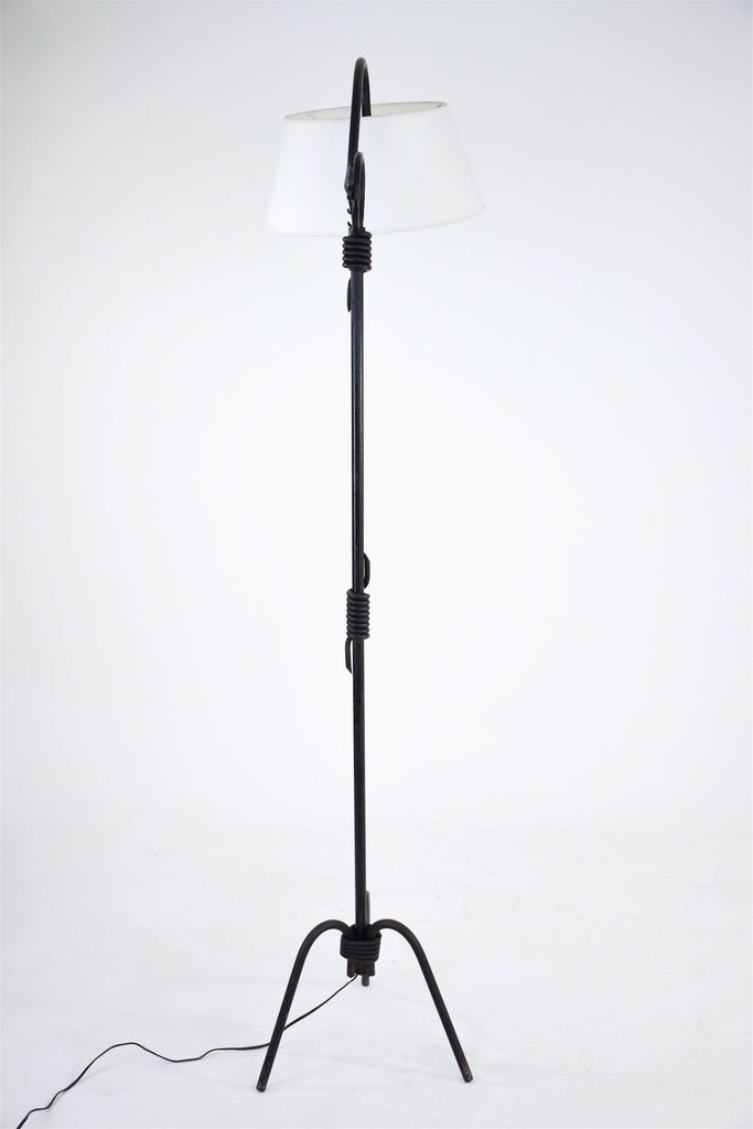 Adjustable Iron Floor Lamp Attributed to Jean Royère, 1940s - Spirit Gallery 