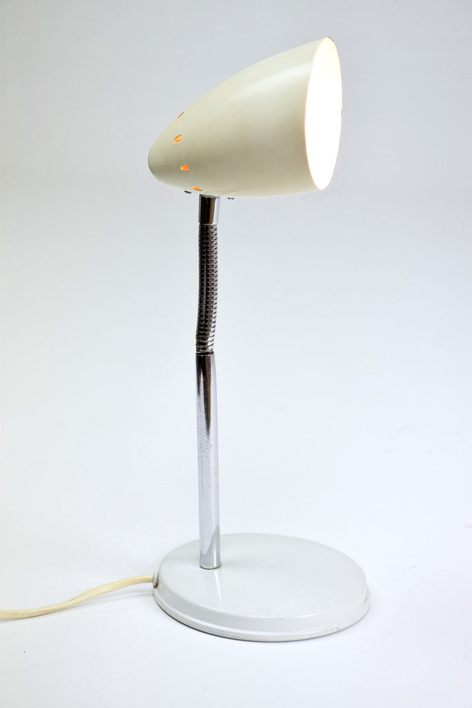 Articulating Desk Lamp in White Enameled Steel - Spirit Gallery 