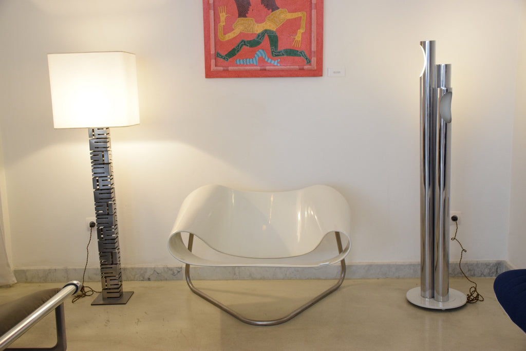 Building Metal Floor Lamp by Curtis Jere, USA, 1970's - Spirit Gallery 