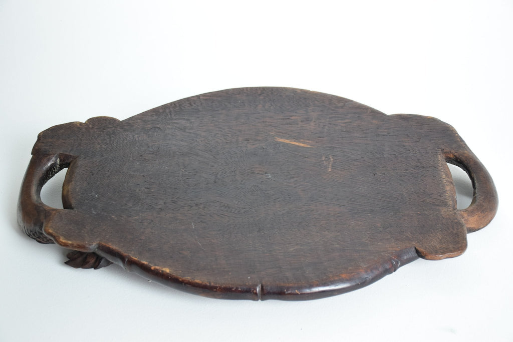 Carved Hardwood Two Handled Vintage Tray, China - Spirit Gallery 
