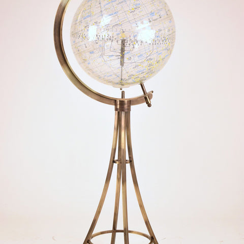 Celestial Globe on Brass Tripod by Robert Farquhar, United States, 1970's - Spirit Gallery 