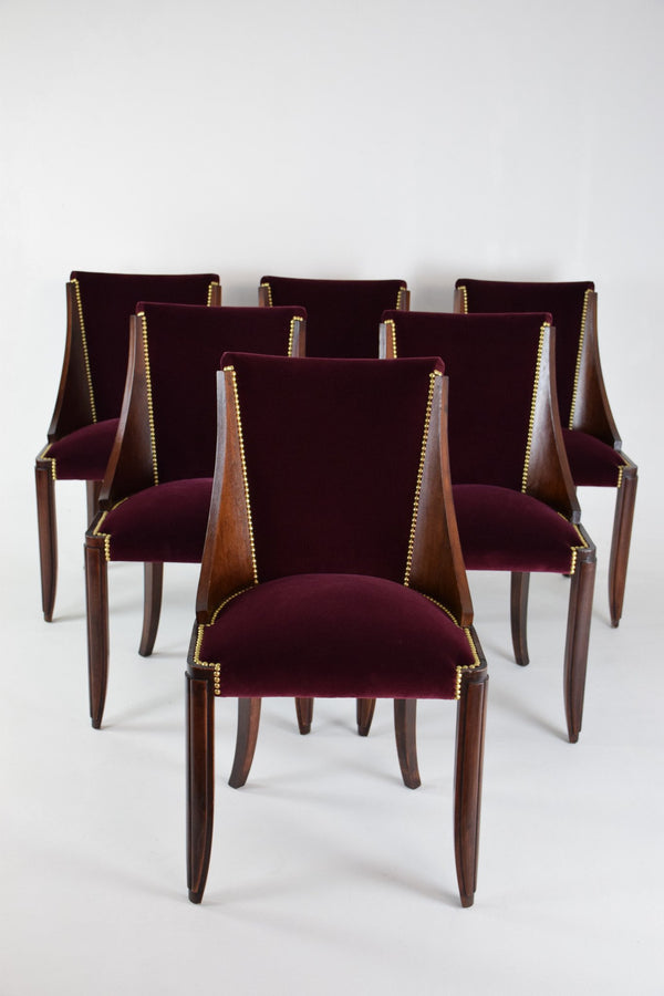 French Art Deco Dining Chairs, 1930's, Set Of 6 - Spirit Gallery 