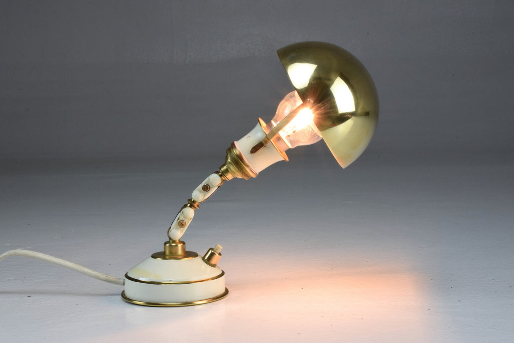 French Articulating Vintage Brass Table Desk Lamp, 1950's - Spirit Gallery 