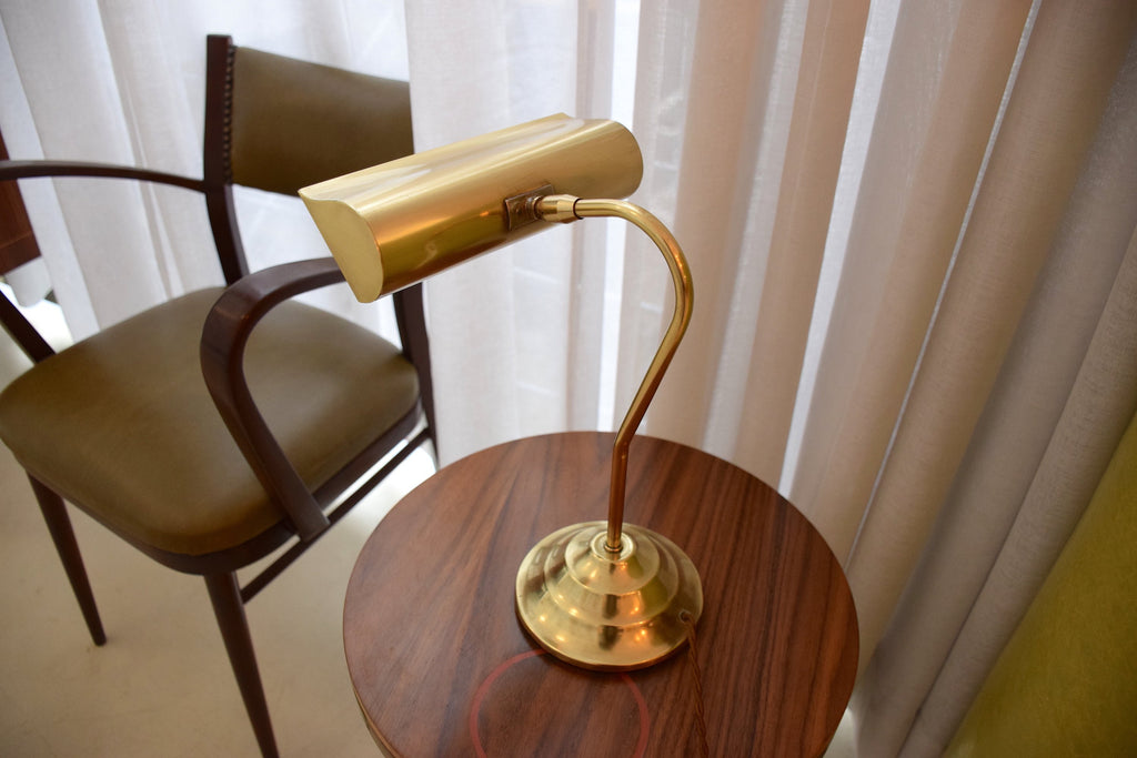 French Midcentury Brass Piano Lamp, 1950-1960 - Spirit Gallery 