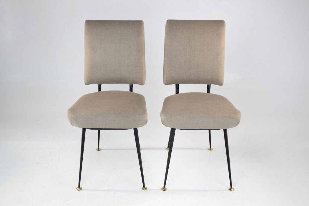 French Pair of steel Chairs, 1960's - Spirit Gallery 
