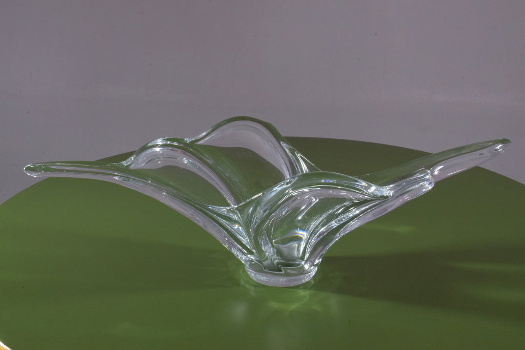 French Sculptural Vintage Crystal Centerpiece, 1960-1970's - Spirit Gallery 