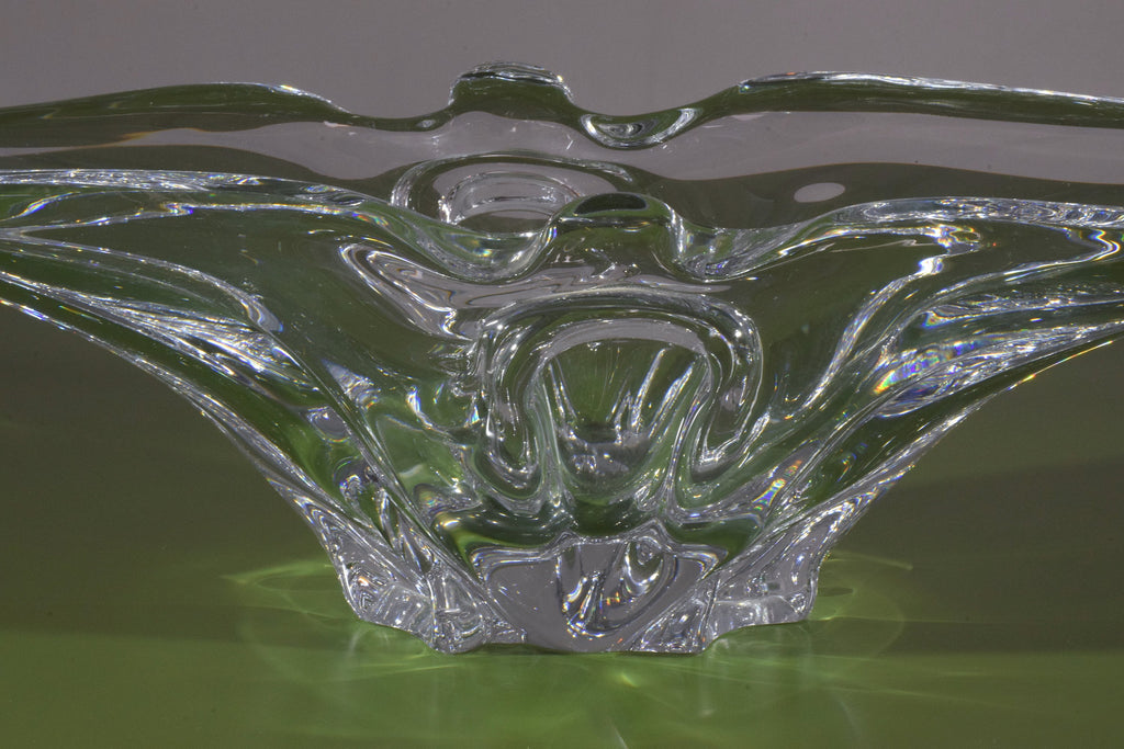 French Sculptural Vintage Crystal Vase, 1960's - Spirit Gallery 