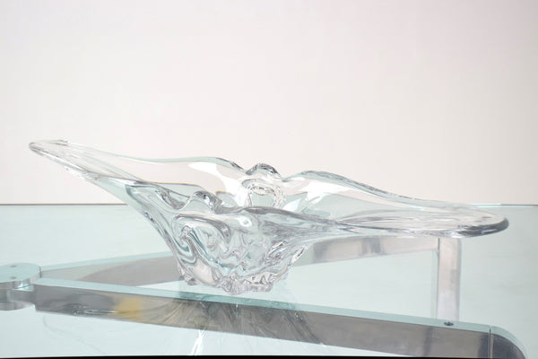 French Sculptural Vintage Crystal Vase, 1960's - Spirit Gallery 