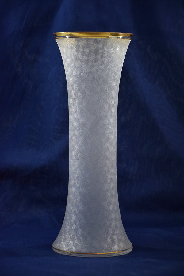 French Vintage Etched Glass Vase, 1960's - Spirit Gallery 