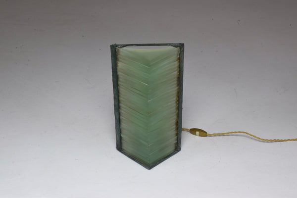 French Vintage Frosted Glass Table Lamp by Marco de Gueltzl, 1980's - Spirit Gallery 