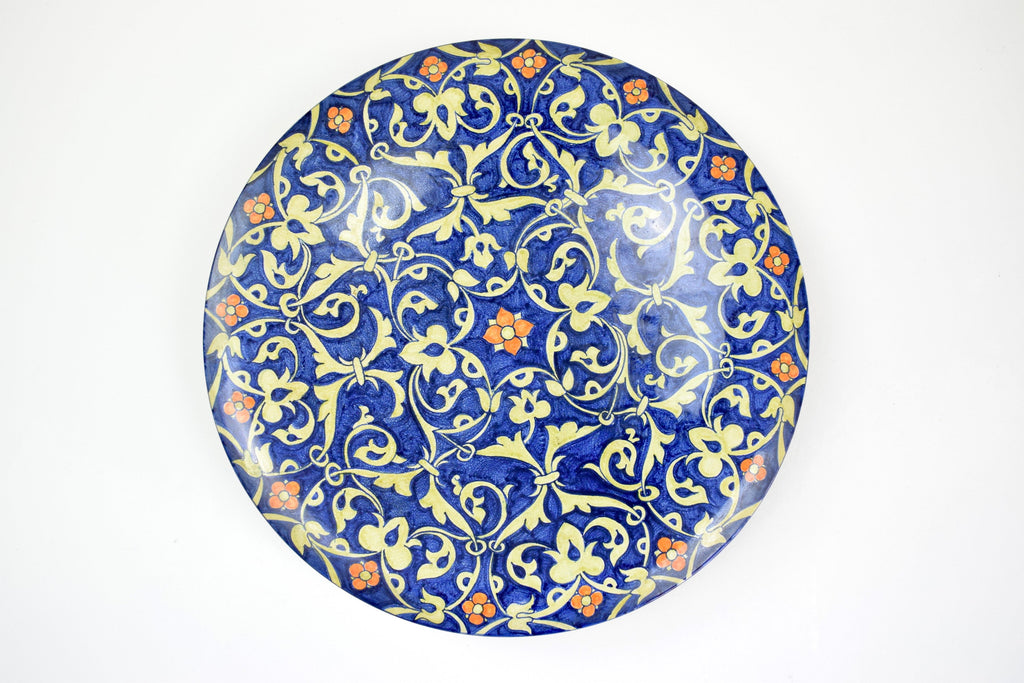 Italian Hand-Painted Centerpiece Dish, 1930-1940 - Spirit Gallery 