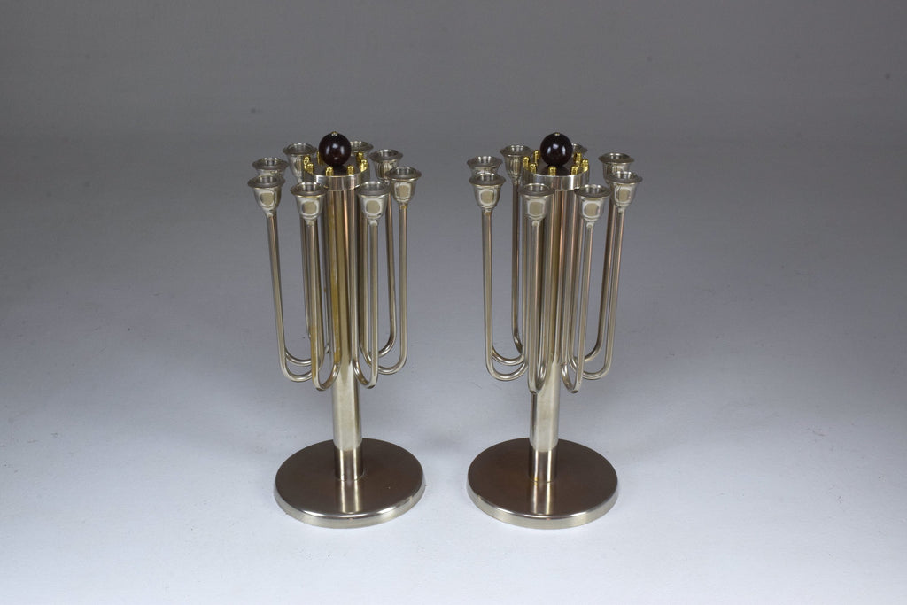 Pair of French Art Deco Candleholders, 1930s - Spirit Gallery 