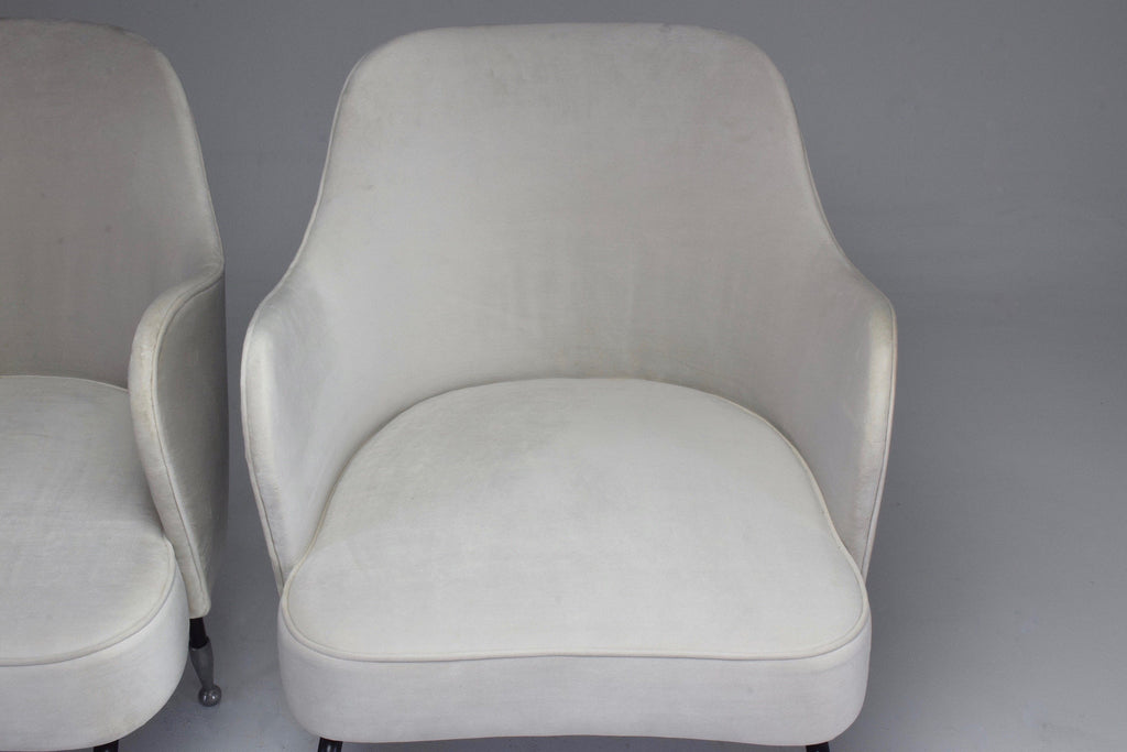 Pair of Italian Vintage Curved Armchairs, 1950's - Spirit Gallery 
