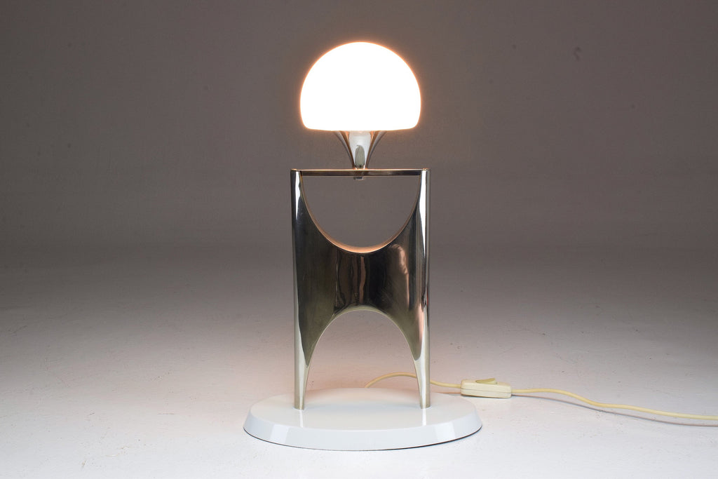 Vintage Aluminium Boulle Table Lamp, 1950-1960 - Spirit Gallery 
